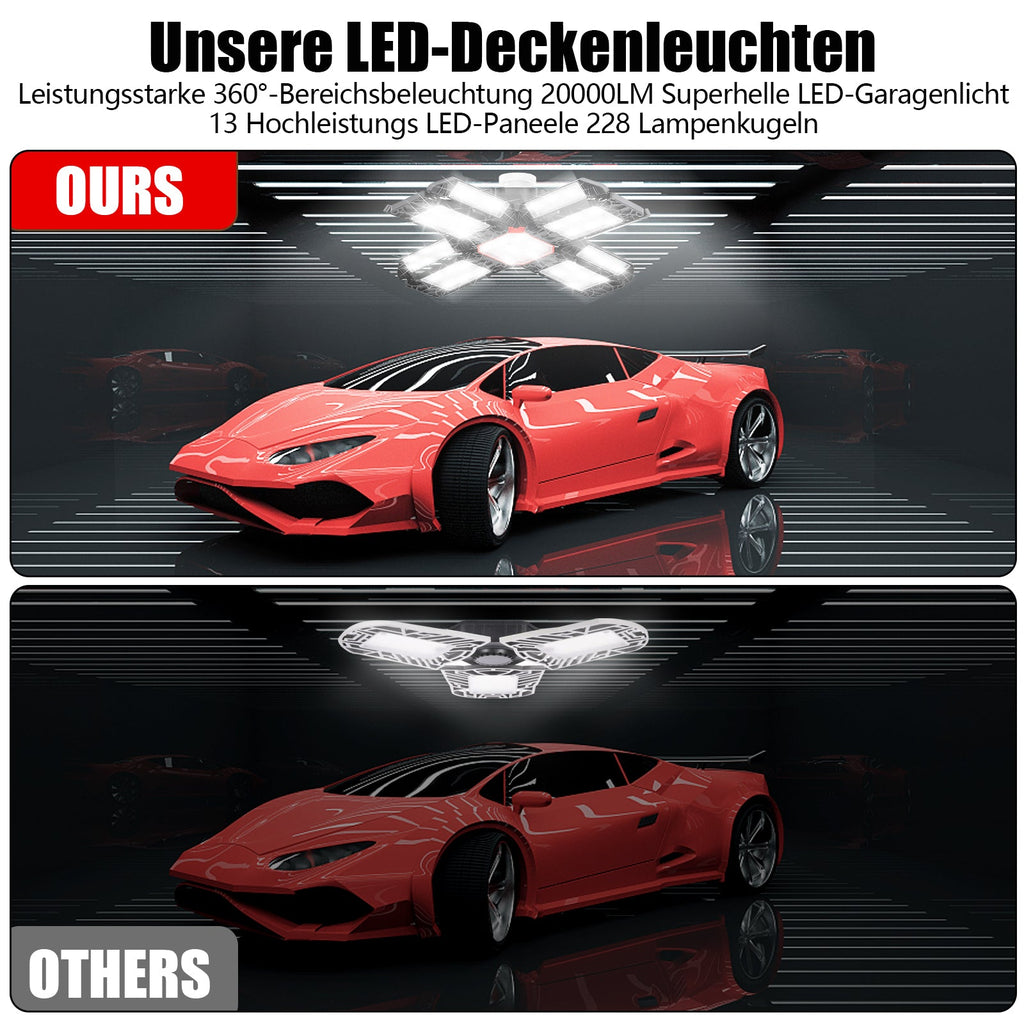Cosmo Go Led Werkstatt Deckenleuchte Verstellbaren Paneelen 200W