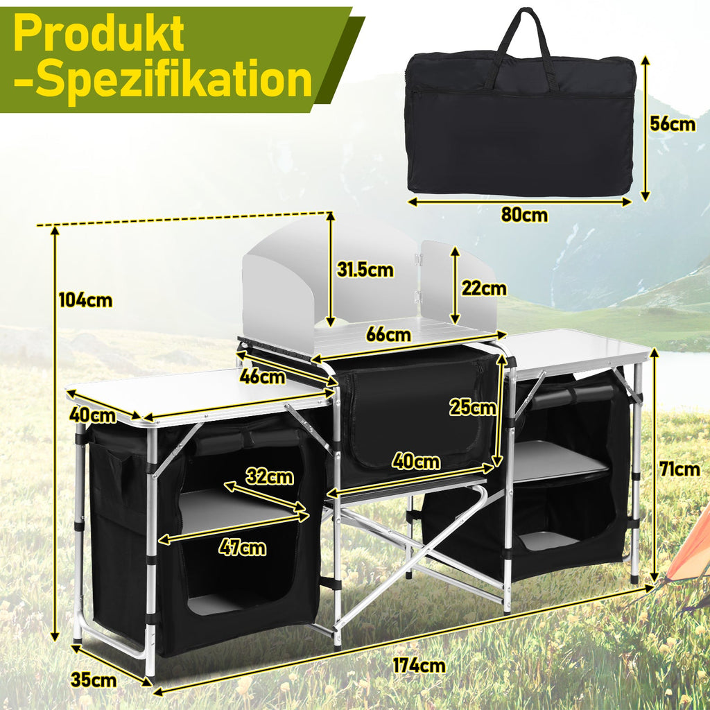 Cosmo Go Campingküche Alu 5 Fächer