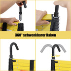 Cosmo Go Teleskopleiter Aluminium mit Langsamer Schrumpfungsfunktion und Abnehmbarem Haken