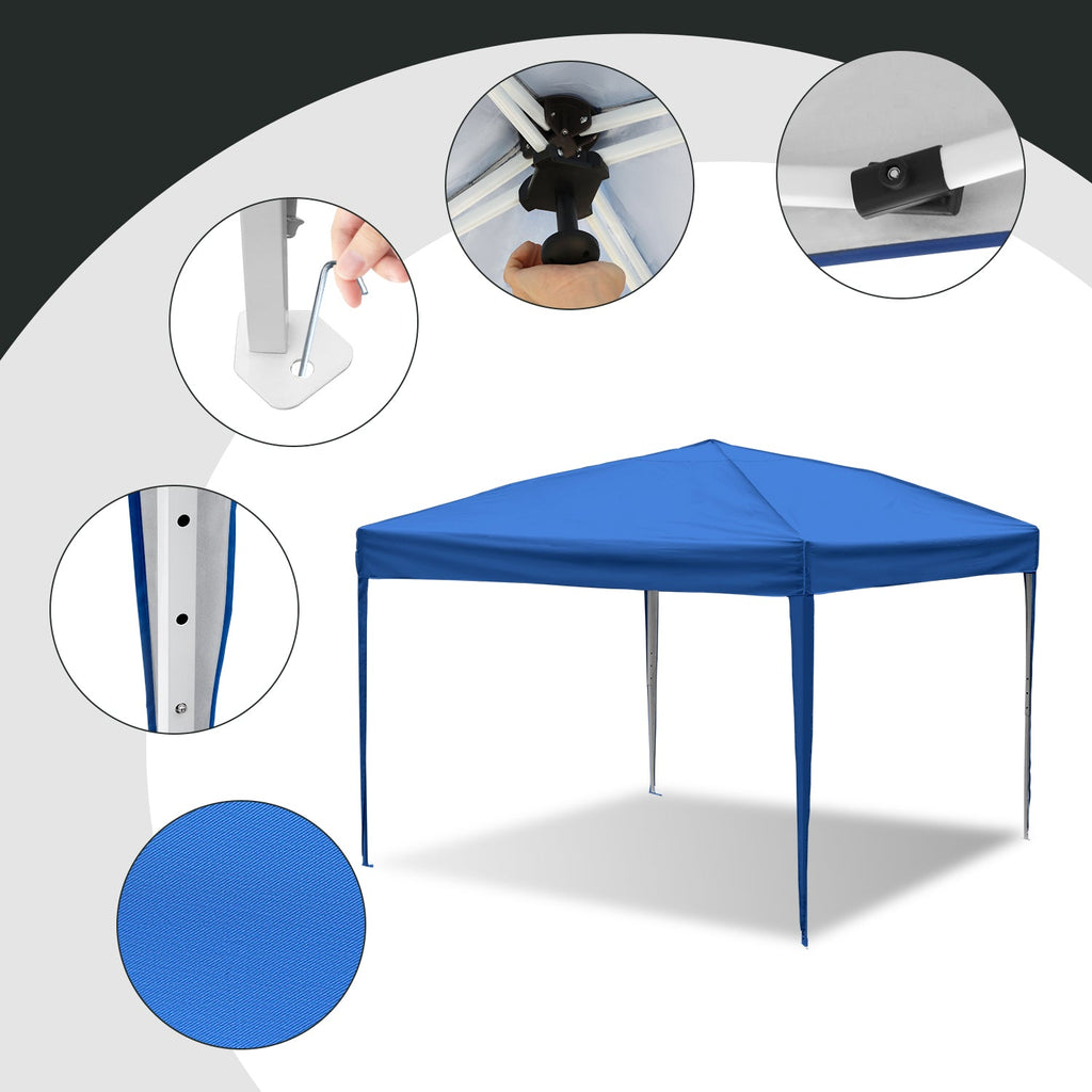 Cosmo Go Pop-Up Pavillon Gazebo mit Zentralverriegelung 3x3m