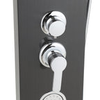 Cosmo Go Duschpaneel Wandduschpaneel 5 Funktionen Edelstahl Schwarz