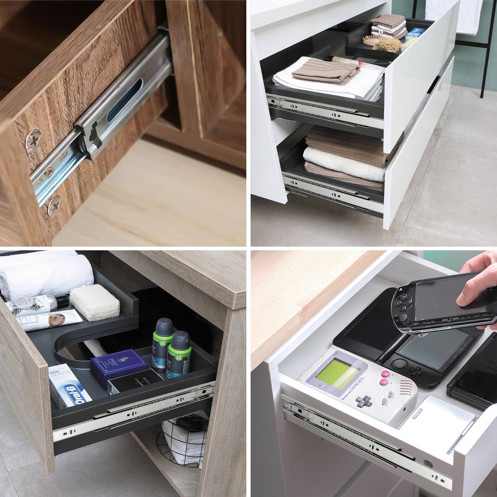 Cosmo Go 1 Paar Vollauszüge Schubladenschienen 35 Kg Tragkraft