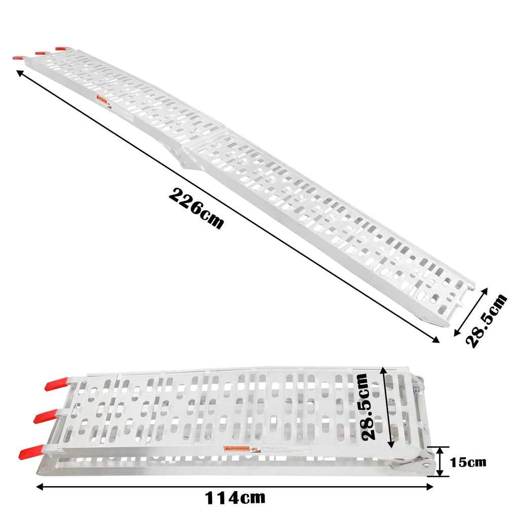 Cosmo Go Auffahrrampe Klappbar 340kg Faltbare Alu Motorradrampe