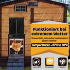 Cosmo Go Hühnerklappe Automatische Solar mit LED Display und Fernbedienung