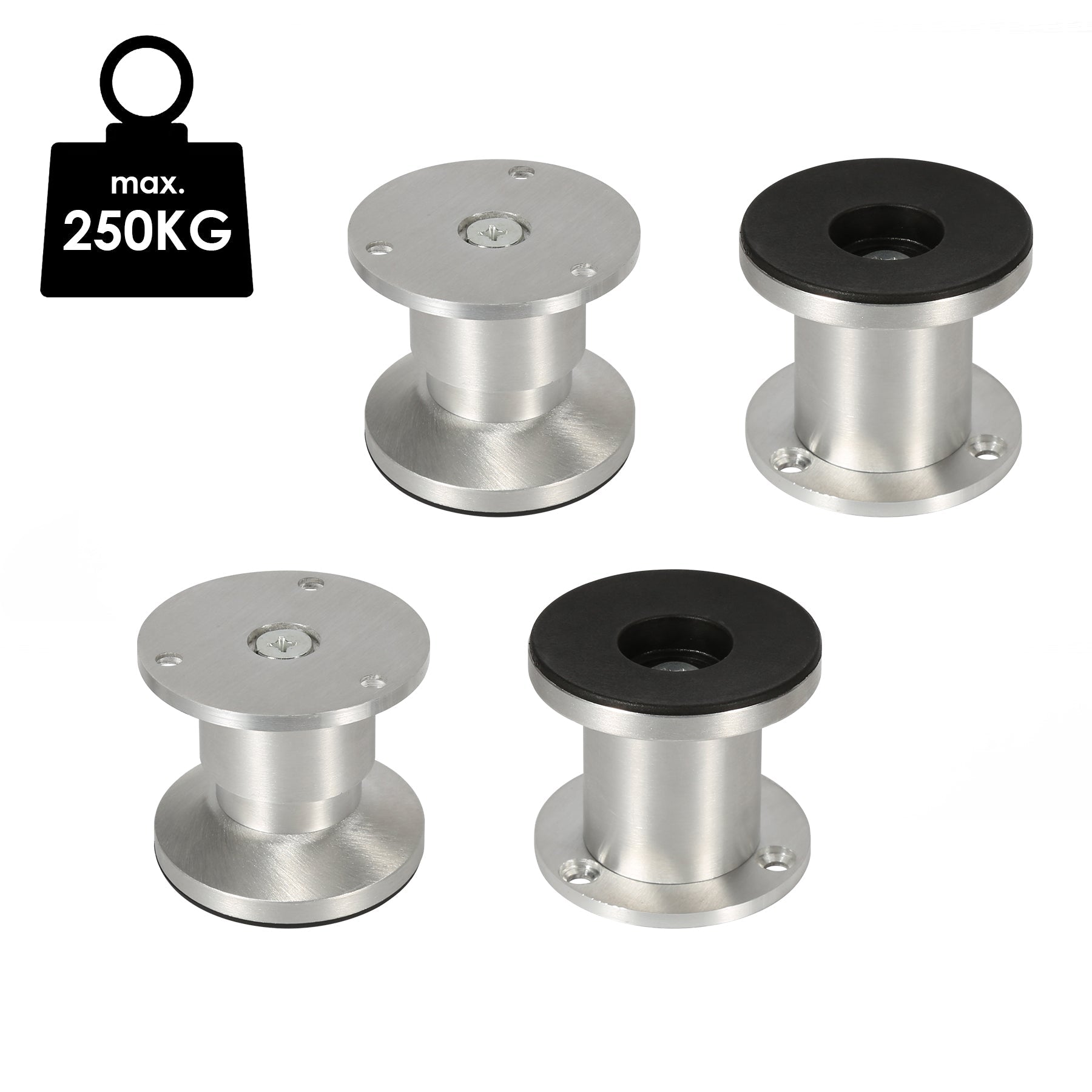 Cosmo Go 4er Set Möbelfüße Aluminium Höhenverstellbar