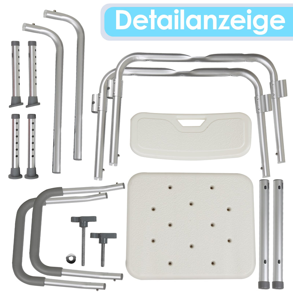 Cosmo Go Duschhocker Duschstuhl Höhenverstellbar Aluminium