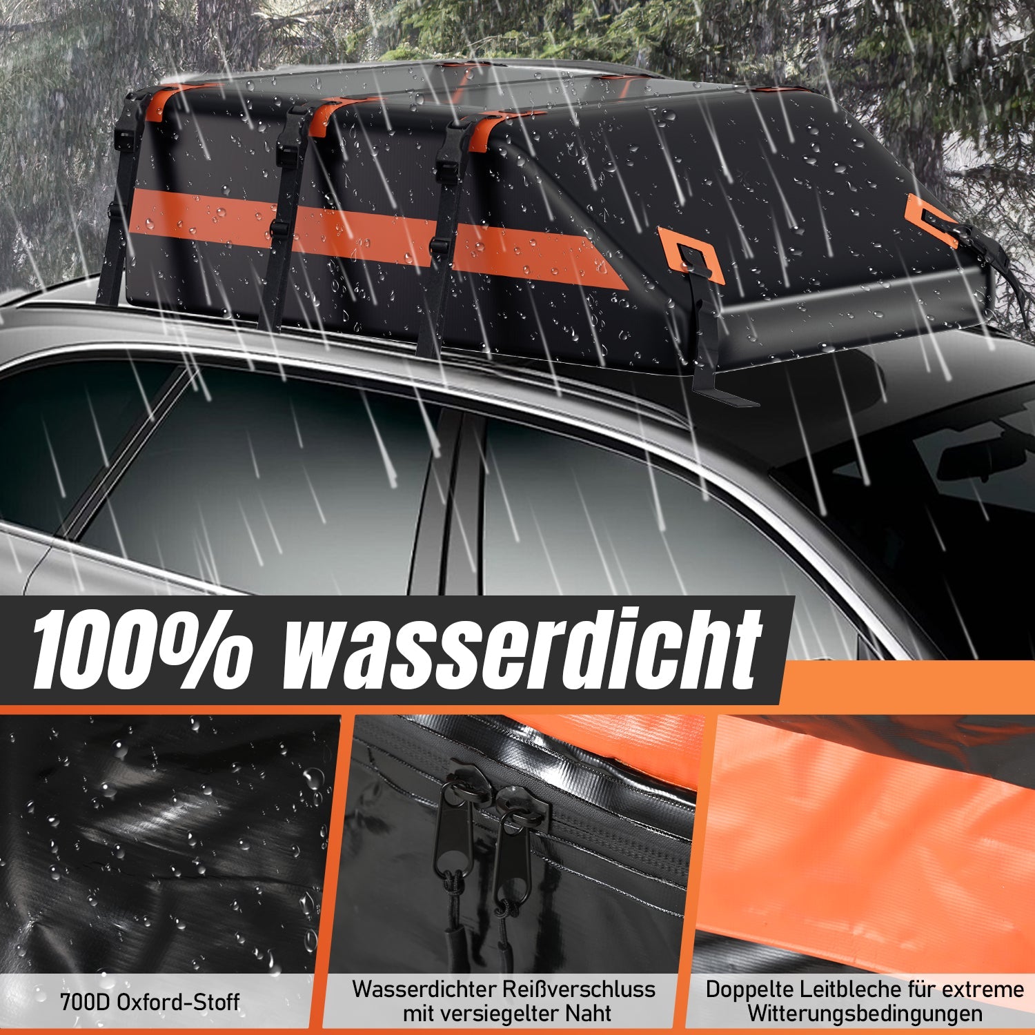 Cosmo Go Dachbox Auto Dachkoffer 550L Faltbare Wasserdicht