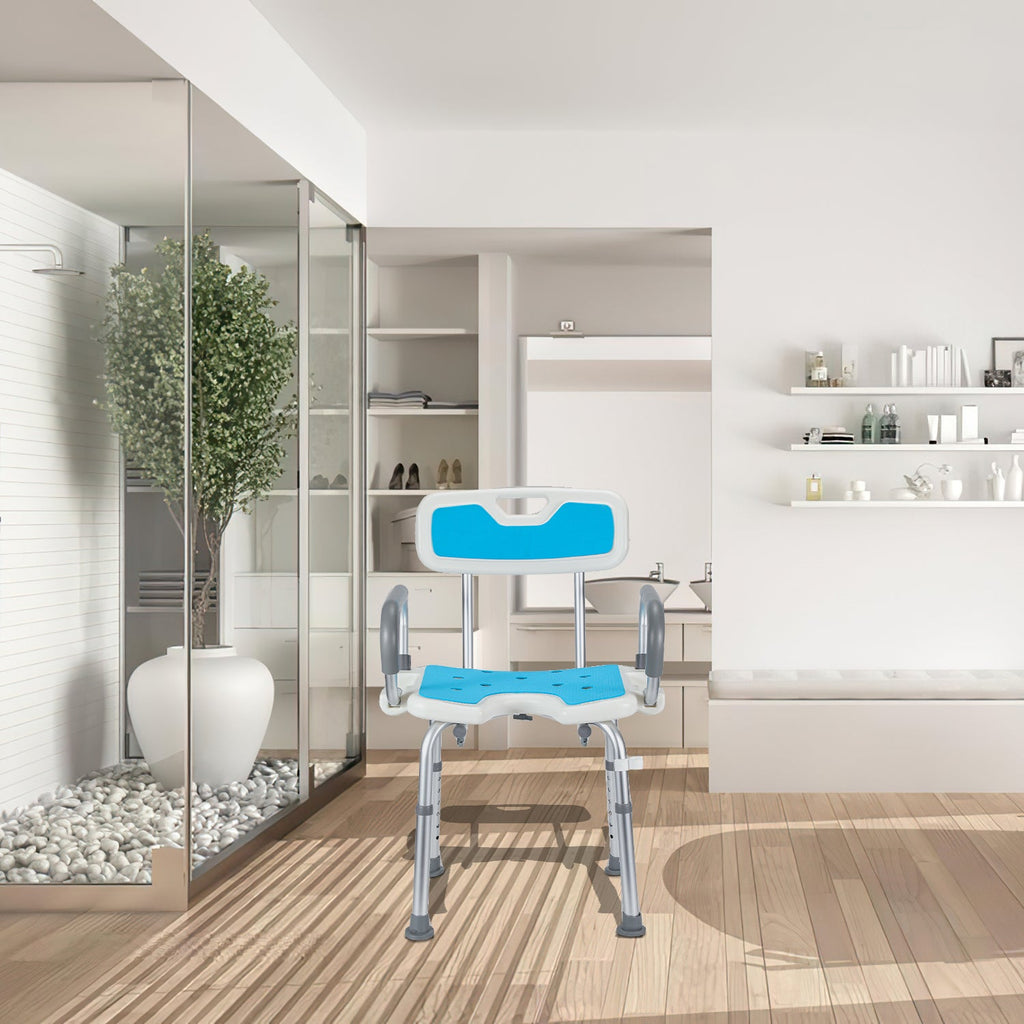 Cosmo Go Duschhocker Duschsitz mit Hochklappbare Armlehne