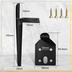 Cosmo Go 4er Set Metall Möbelfüße Schrankfüße Schwarz