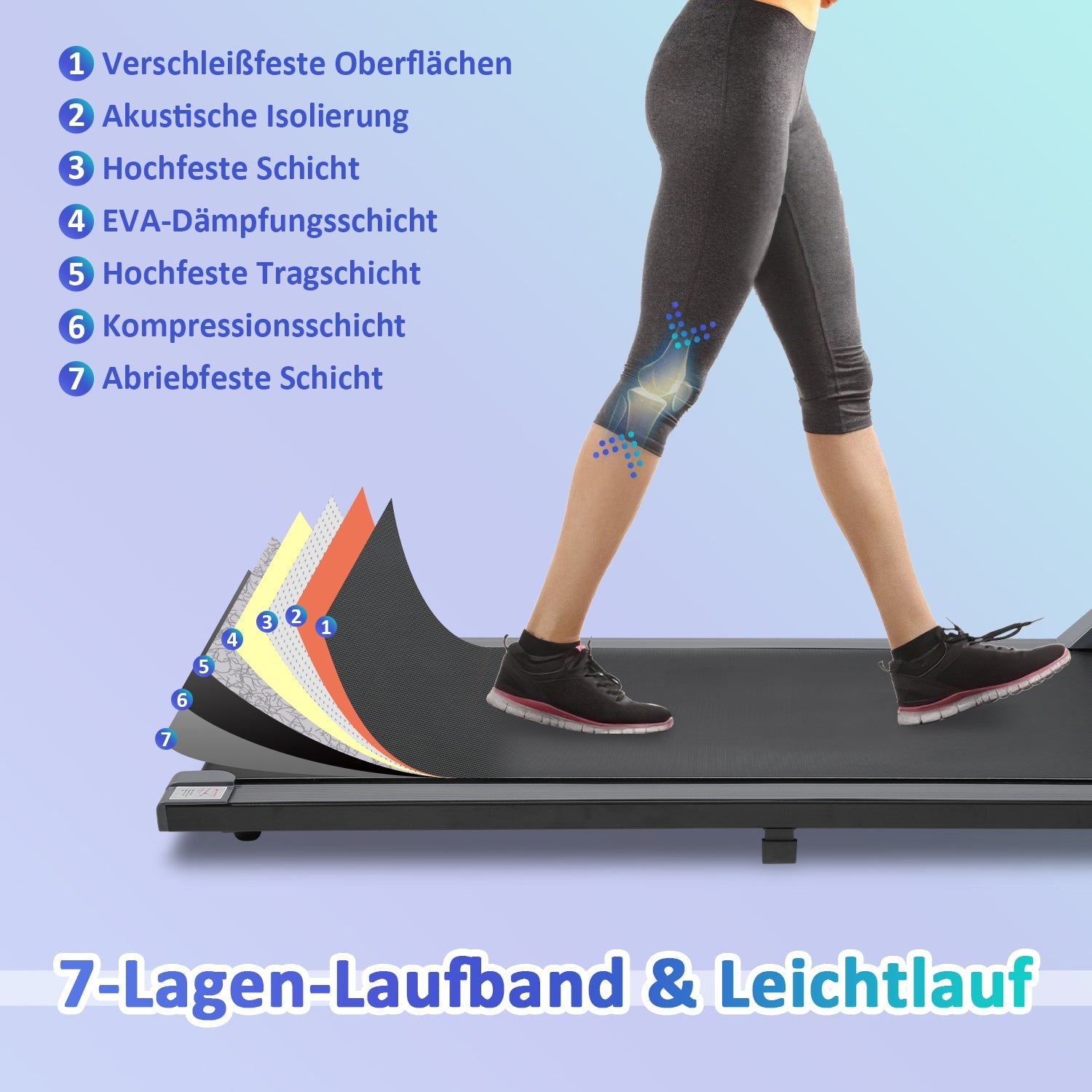 Cosmo Go Laufband für Zuhause mit LED-Anzeige Fernbedienung und App Steuerung