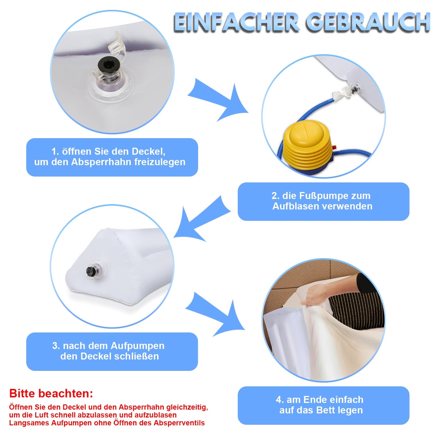 Cosmo Go 2x  Aufblasbaren Bettgitter 120cm