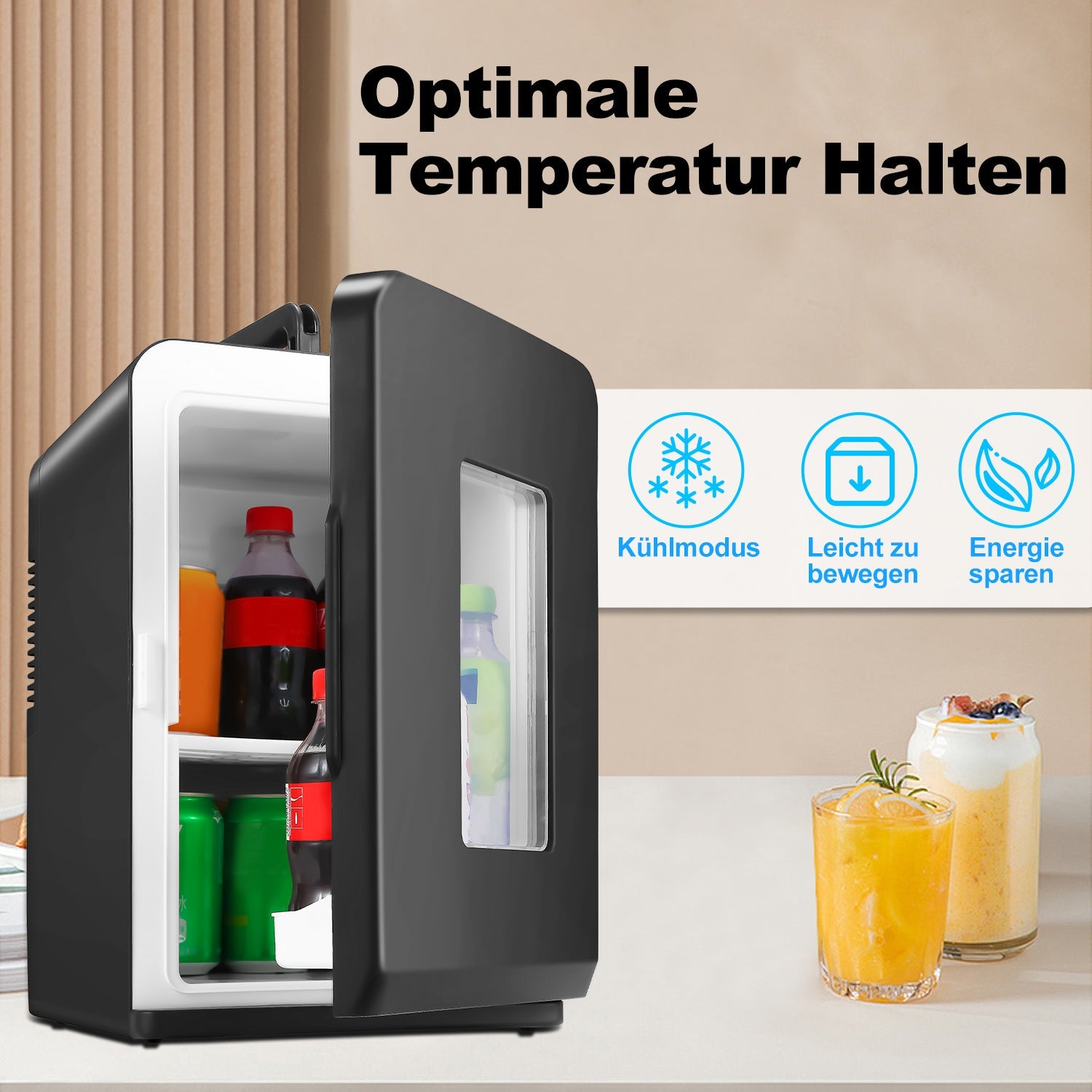 Cosmo Go 2 in 1 Mini Kühlschrank 15L Kühlbox