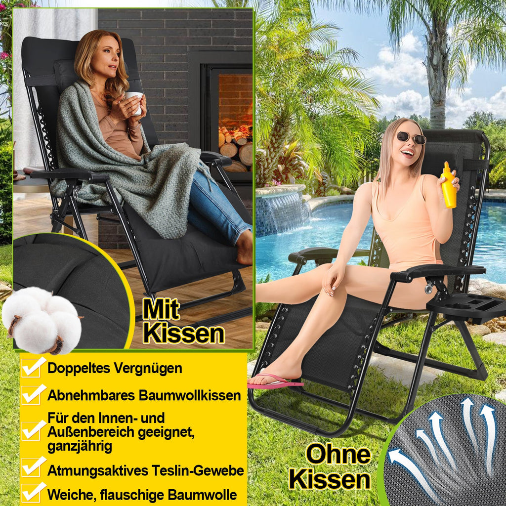 Cosmo Go Sonnenliege Klappbar Liegestuhl bis 200kg
