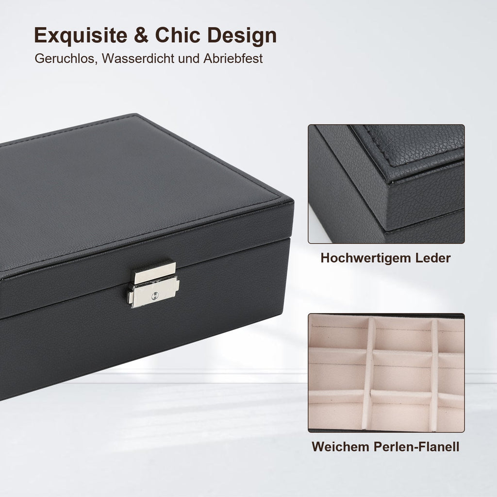 Cosmo Go 2 Schichten Schmuckkasten Schmuckkoffer Weiß/schwarz