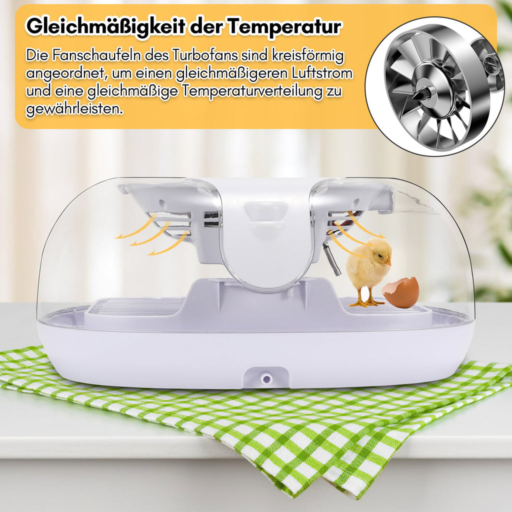Cosmo Go Brutautomat Vollautomatisch Inkubator für Hühner 16 Eier