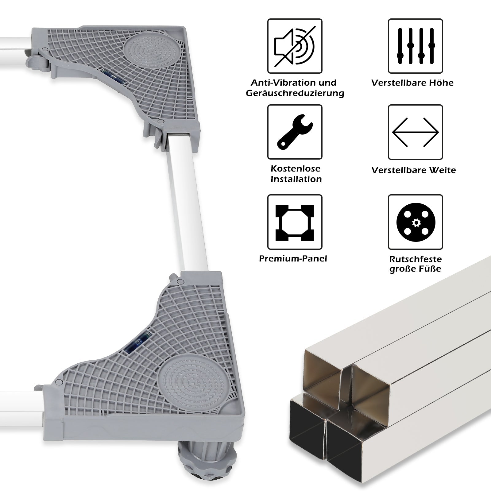 Cosmo Go Verstellbare Waschmaschinen Untergestell mit 4 Füße