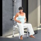 Cosmo Go Duschhocker Duschstuhl Höhenverstellbar Aluminium