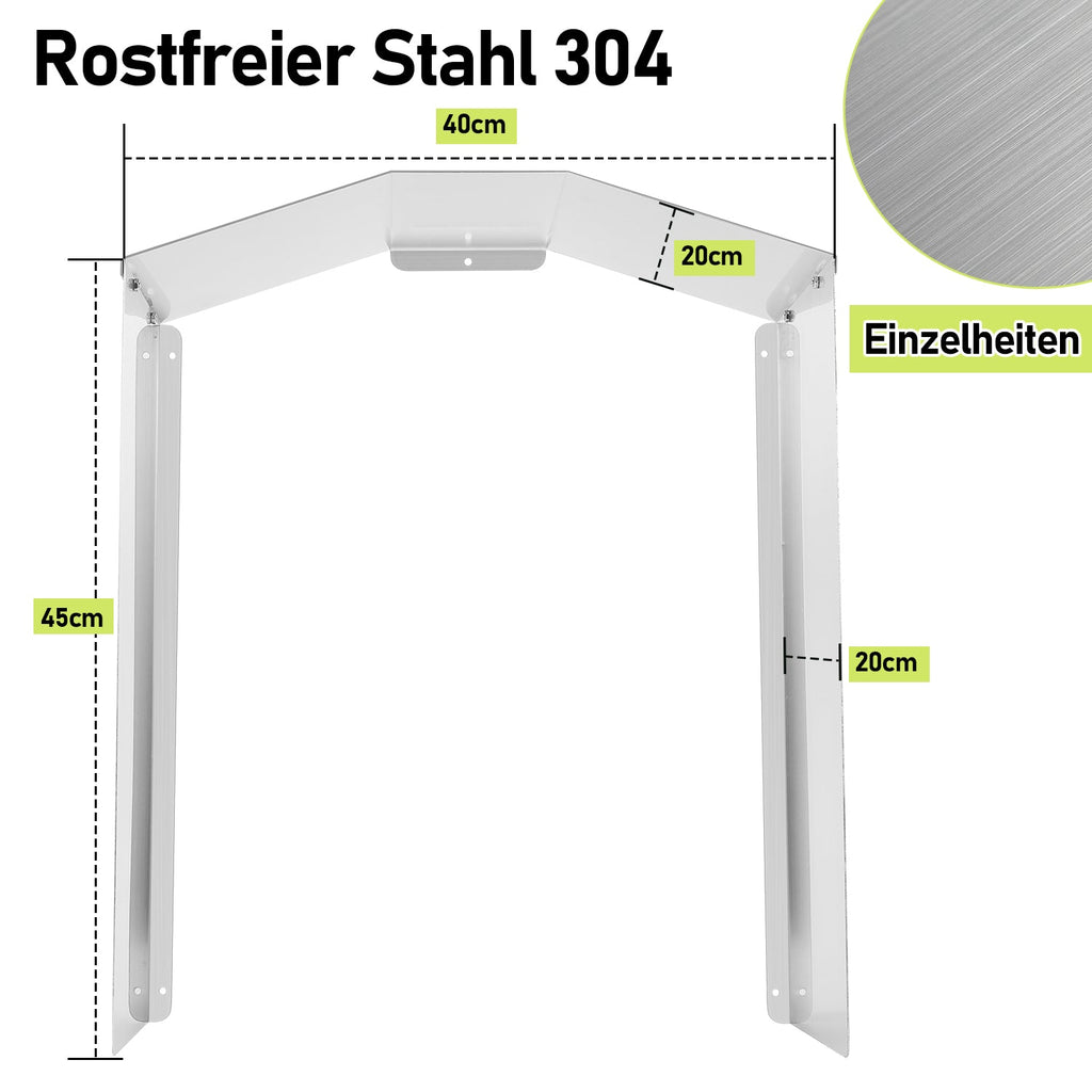 Cosmo Go Wallbox Wetterschutz Edelstahl Schutzdach für e-Auto Ladestation