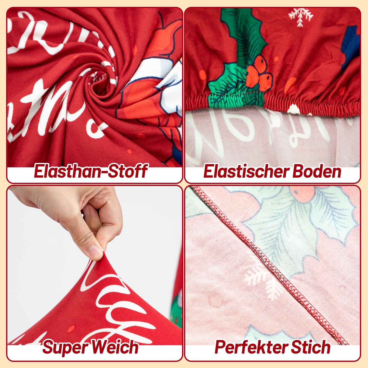 Cosmo Go Stuhlhussen Weihnachten 6er Set