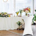 Cosmo Go Stehtischhusse Stretch Tischdecke Weiß