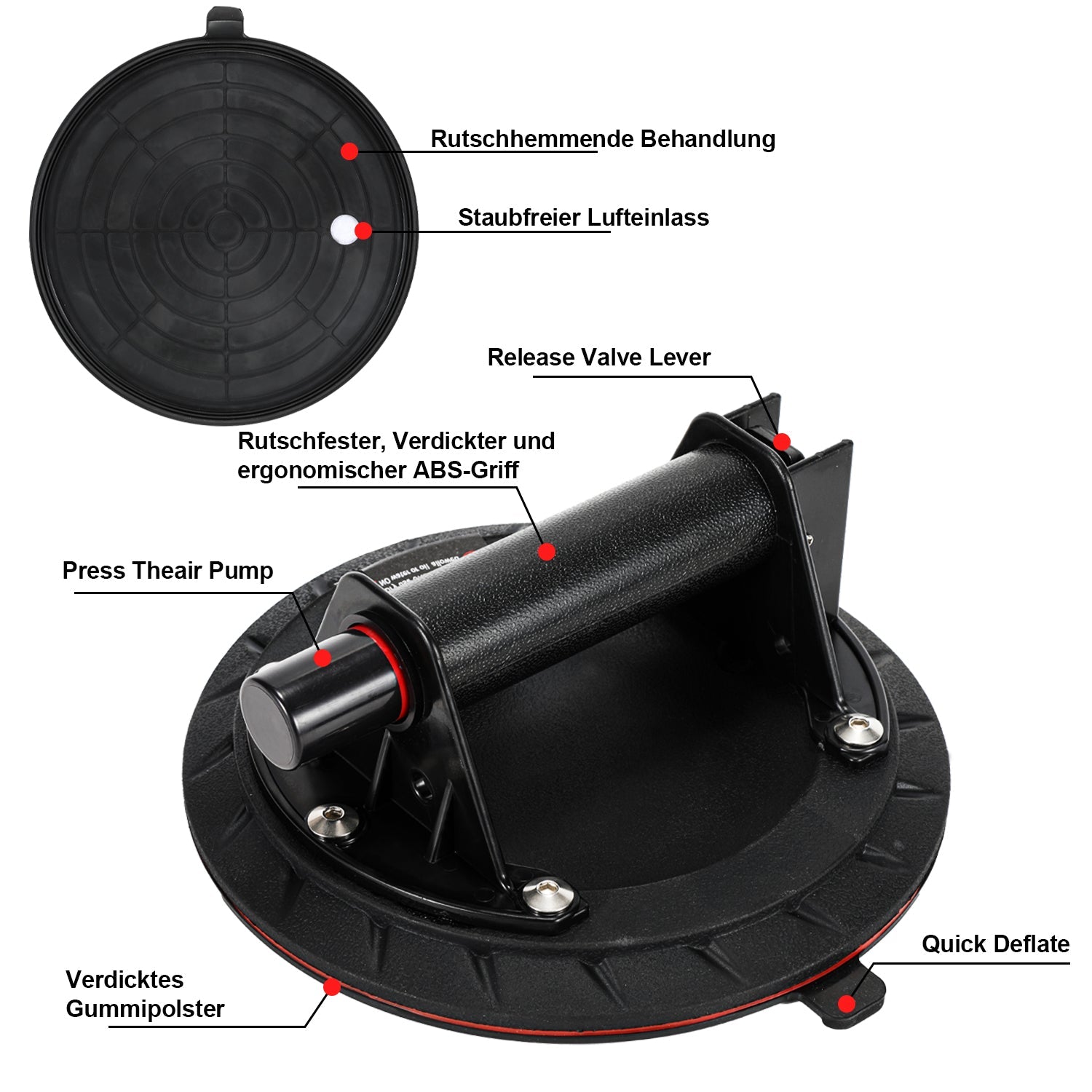 Cosmo Go Saugheber Saugnapfhalter 2 Stück max.100KG