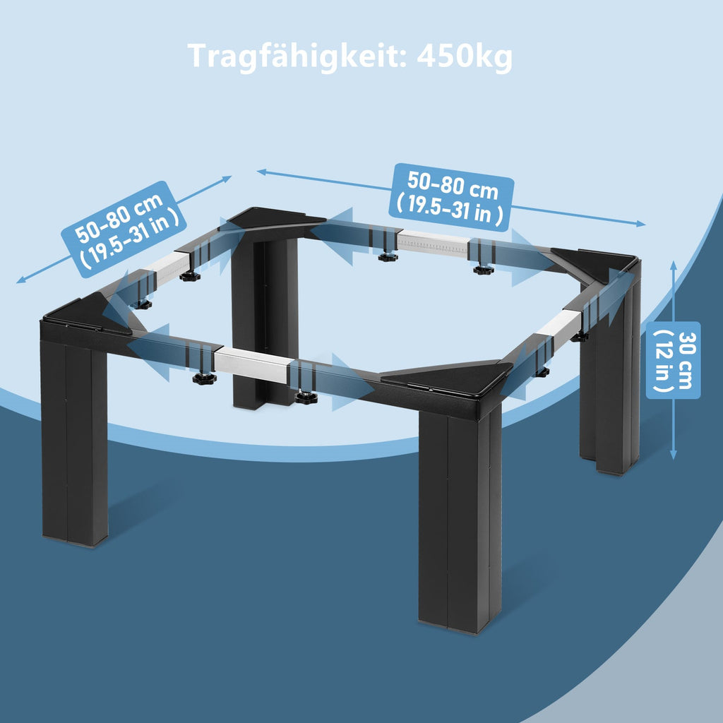 Cosmo Go Waschmaschinen Untergestell mit Skala 50-80cm Einstellbare