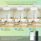 Cosmo Go Deckenventilator mit Beleuchtung 80W Dimmbar