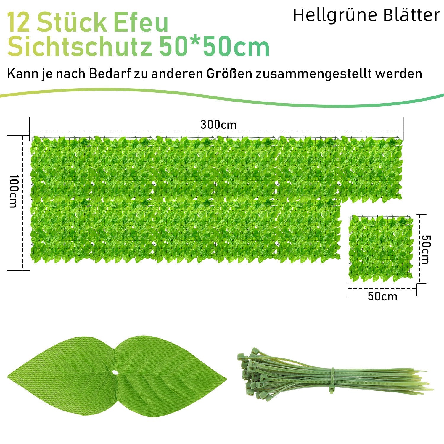 Cosmo Go Künstliche Efeu Hecke Sichtschutz