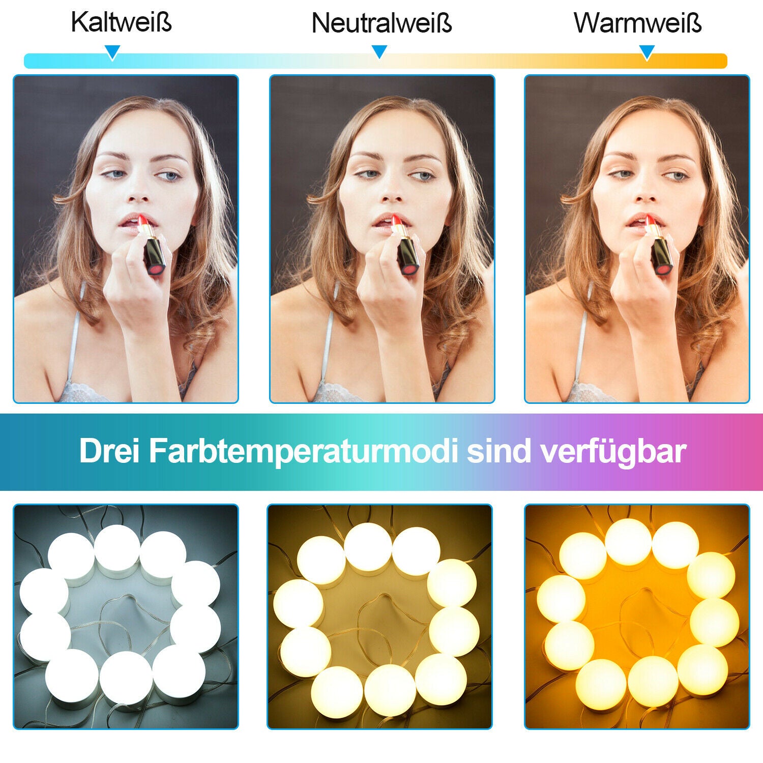 Cosmo Go LED Spiegelleuchte Dimmbar 10X