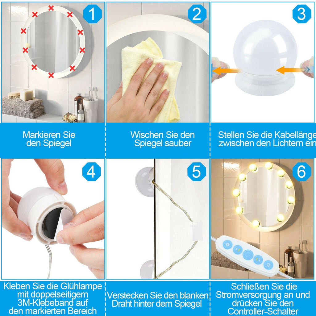 Cosmo Go LED Spiegelleuchte Dimmbar 10X