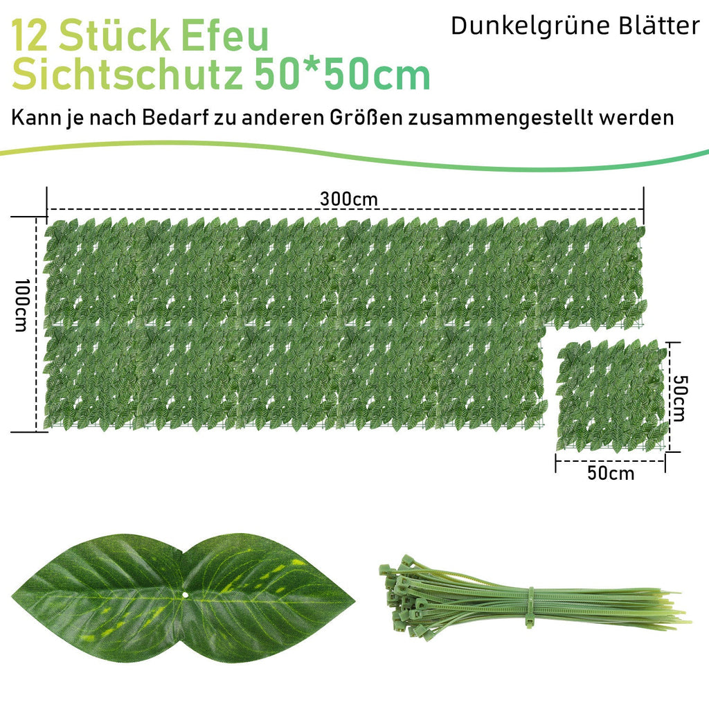 Cosmo Go Künstliche Efeu Hecke Sichtschutz