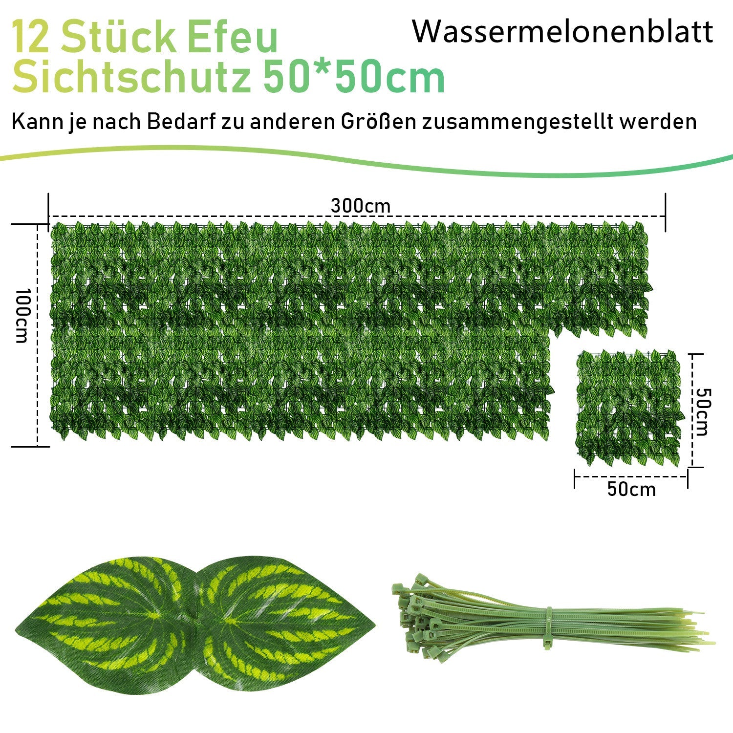 Cosmo Go Künstliche Efeu Hecke Sichtschutz